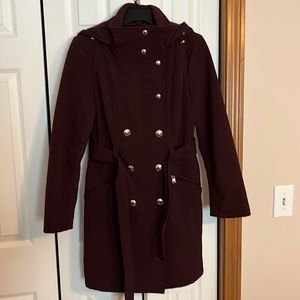 FLAWLESS MAROON CALVIN KLEIN TRENCH COAT